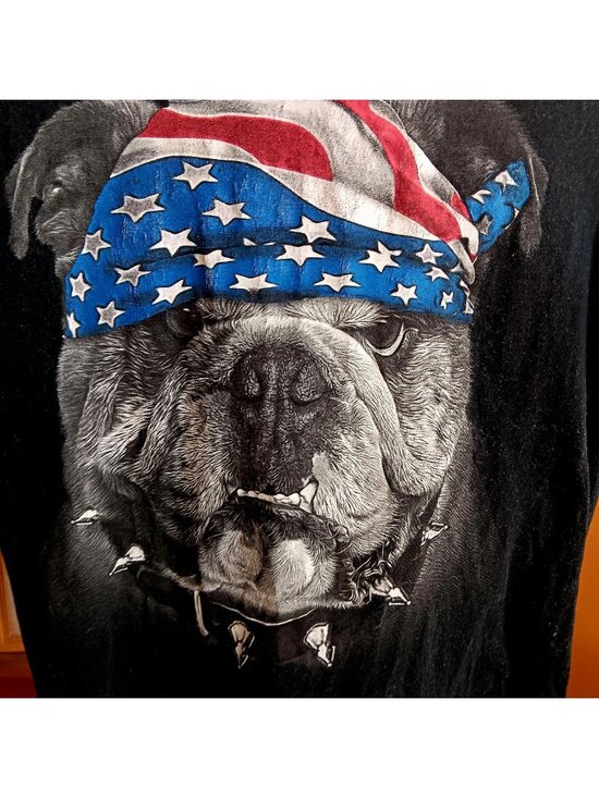 Spirit Of America Other - Vintage Small T-shirt Patriotic Bulldog Graphic T-Shirt Spirit Of America Y2K
